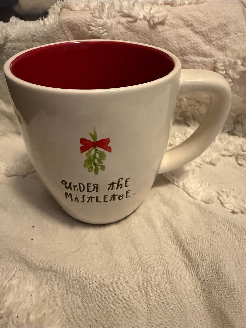 Rae Dunn 'Under the Mistletoe' Ceramic Mug